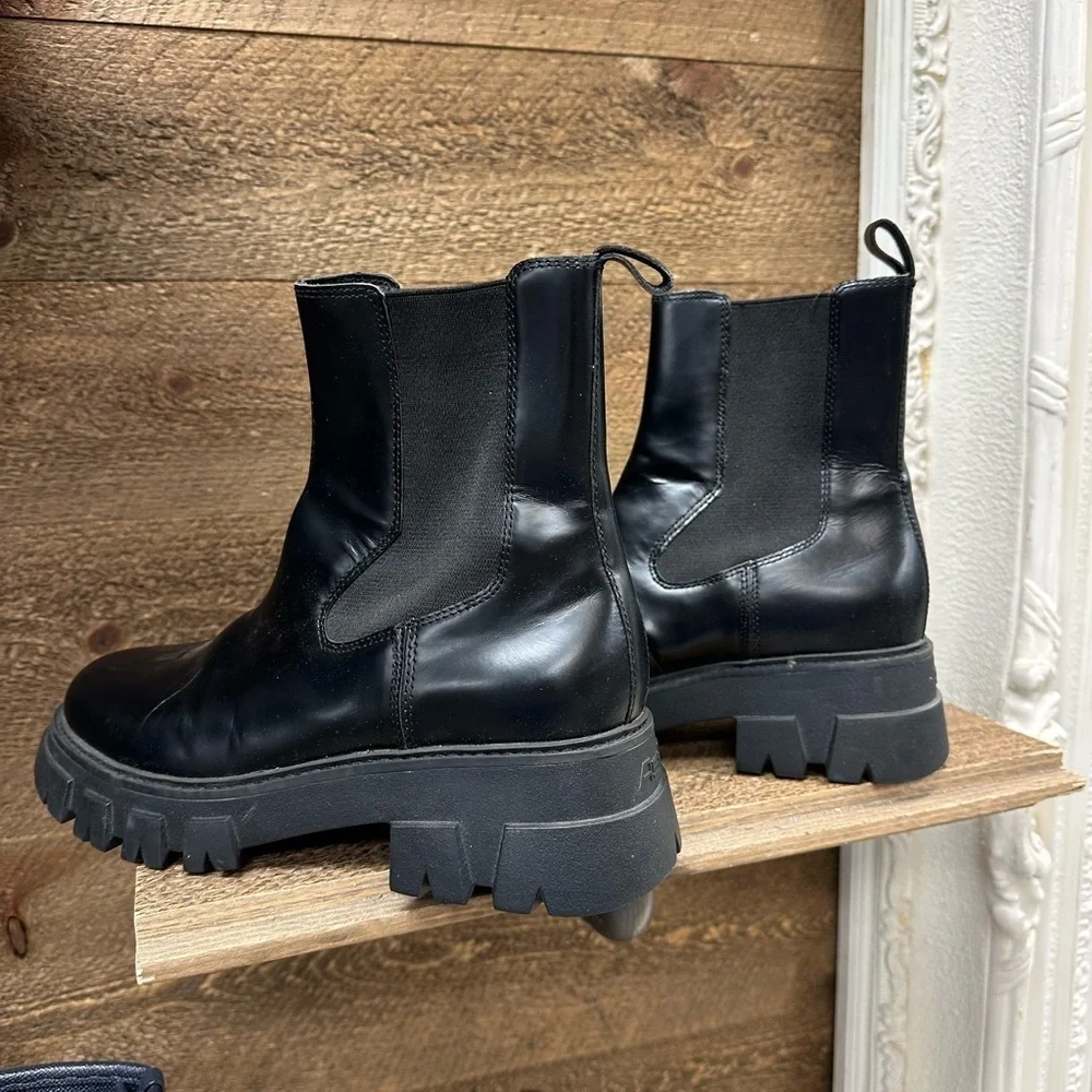 Ash Lloyd Leather Pull-On Combat Boots Size: 38 (Approx. US 7.5–8)